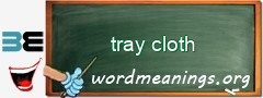 WordMeaning blackboard for tray cloth